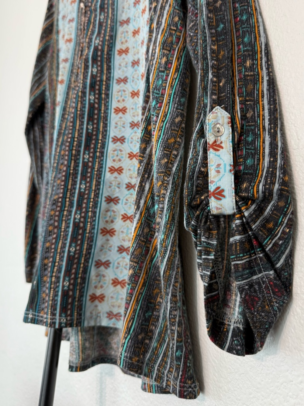 Anthropologie Tiny Devas Aztec Print Peasant Top Sequin Neckline Boho Size S - Picture 9 of 12